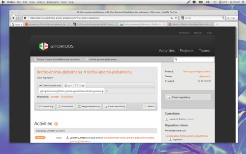 gnome-globalmenu в Firefox 3