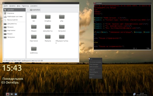 Linux Mint, Openbox, Conky, Tint2