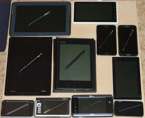 Tablets on table