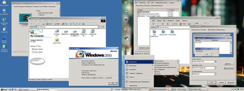 Эксплорер в ReactOS vs эксплорер Windows 2000