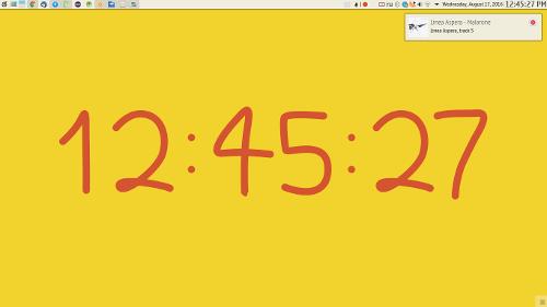 Часы на кривых Безье для рабочего стола KDE Plasma 5