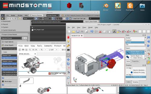 Конструирование роботов EV3 Education с помощью LeoCAD 17.07