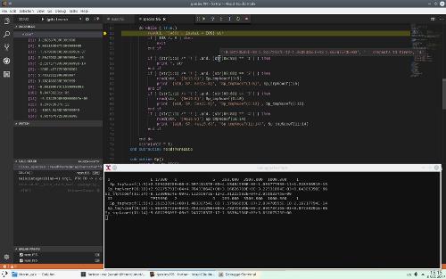Скриншот: VSCode как IDE для Fortran