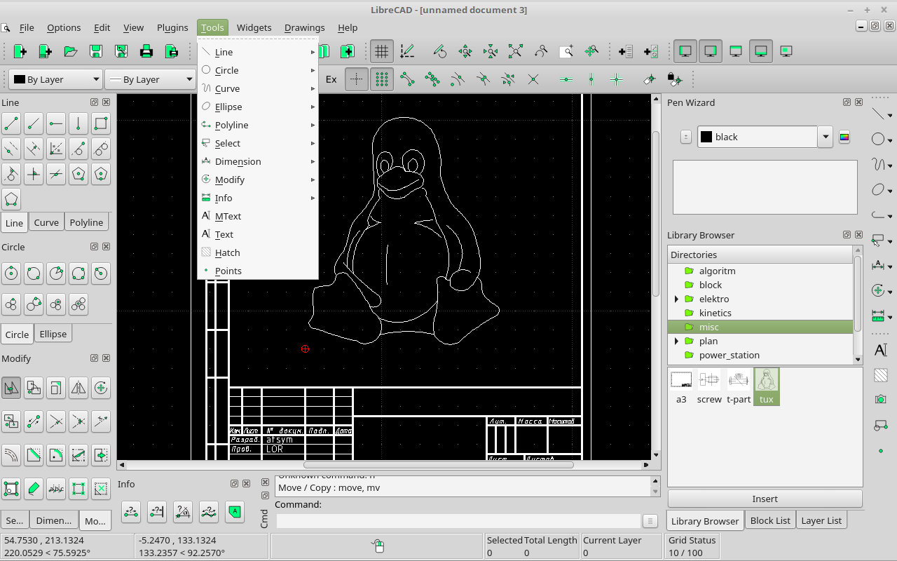 Librecad электрические схемы