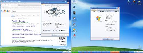 Эксплорер в ReactOS vs эксплорер Windows XP