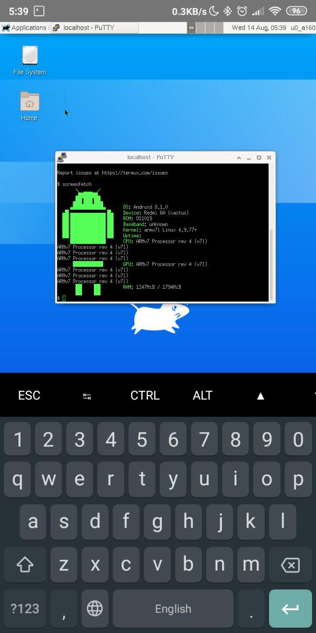 Android 8.1.0. Termux + XFCE. — Скриншоты — Галерея