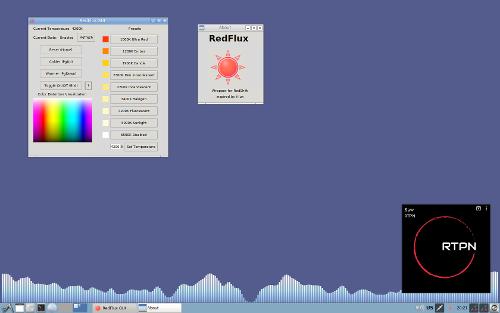 Скриншот: RedFlux - интерфейс к Redshift в духе f.lux