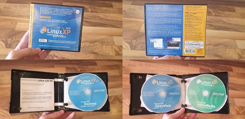 Скриншот: Linux XP, оригинальные CD с активационным номером.