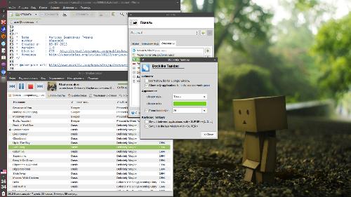 Скриншот: Xfce4 и docklike-plugin