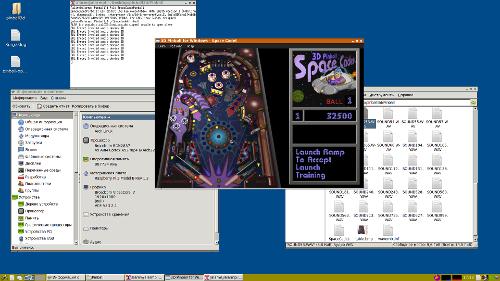 Скриншот: Pinball 3d Space Cadet нативно под линукс на arm (под amd64 тоже работает)