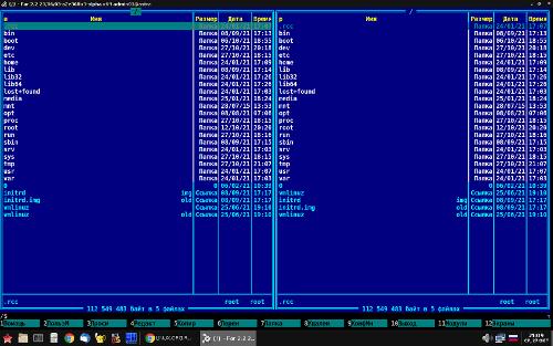 Скриншот: FAR в Astra Linux