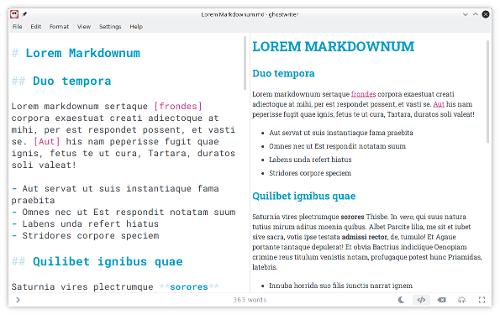 Ghostwriter - текстовый редактор с поддержкой Markdown