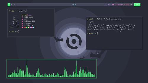 Скриншот: Void Linux | Dracula Rice
