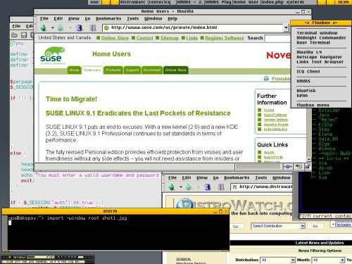 Простенький FluxBox на SuSE 9.0