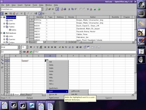 OpenOffice 1.1.0