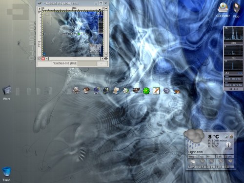 kde3.1 + liquid weather + plastik theme + творческий минимализм