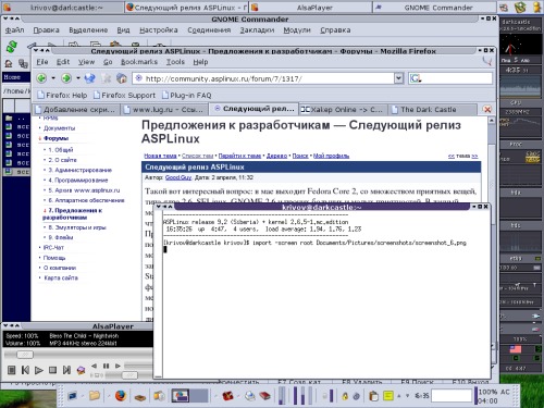 ASPLinux 9.2 (Siberia) + kernel 2.6.5 + XFCE 4.0.4