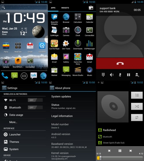 Cyanogenmod 9 Alpha on HTC Desire S