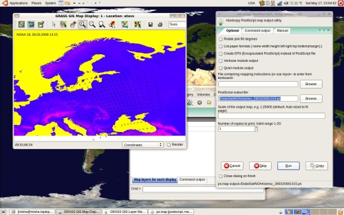 GRASS GIS 6.3 с интерфейсом wxPython